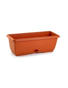 jardinera terracota 40x20x17,5 cm con bandeja