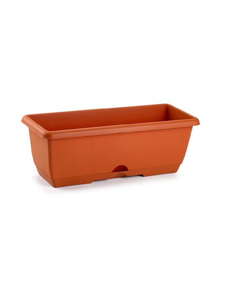 jardinera terracota 40x20x17,5 cm con bandeja