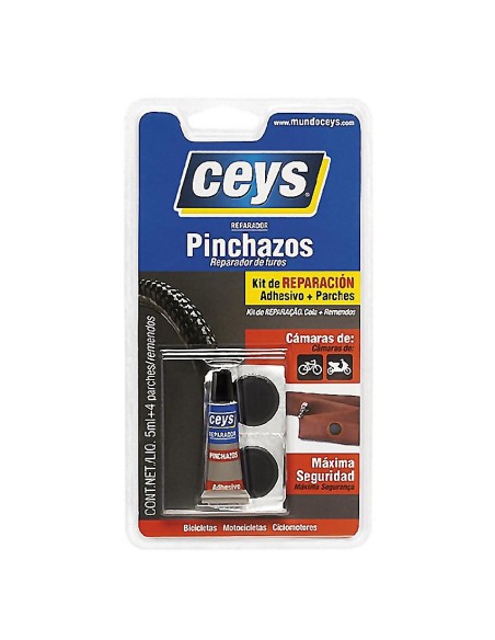 reparador pinchazos+adhesivo 5 ml ( 6 parches )