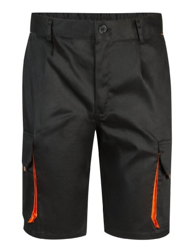 bermuda bicolor negro/naranja talla 40