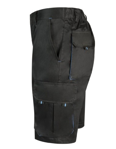 bermuda bicolor negro/celeste talla 38