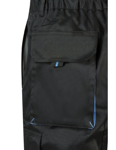 bermuda bicolor negro/celeste talla 42