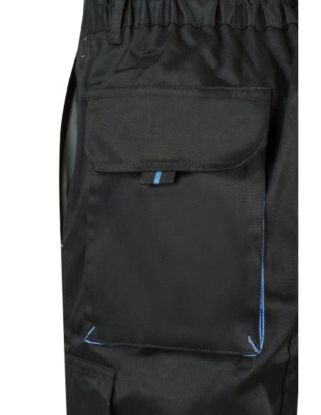 bermuda bicolor negro/celeste talla 44
