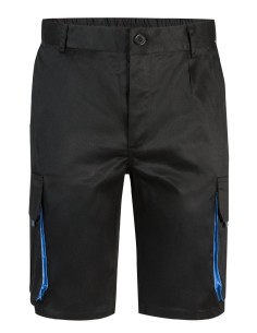bermuda bicolor negro/celeste talla 48