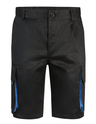 bermuda bicolor negro/celeste talla 48