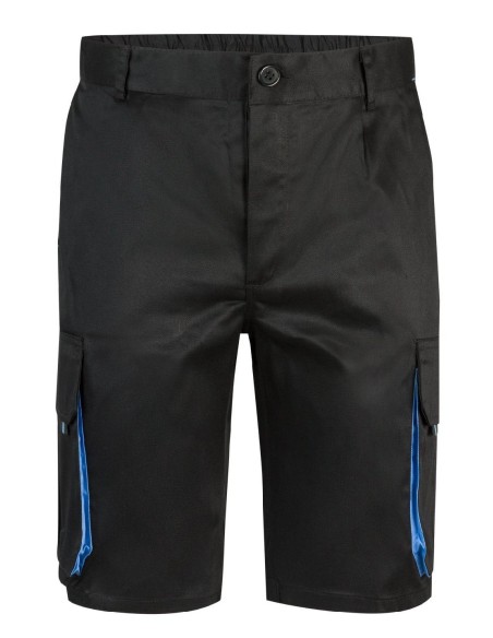 bermuda bicolor negro/celeste talla 48