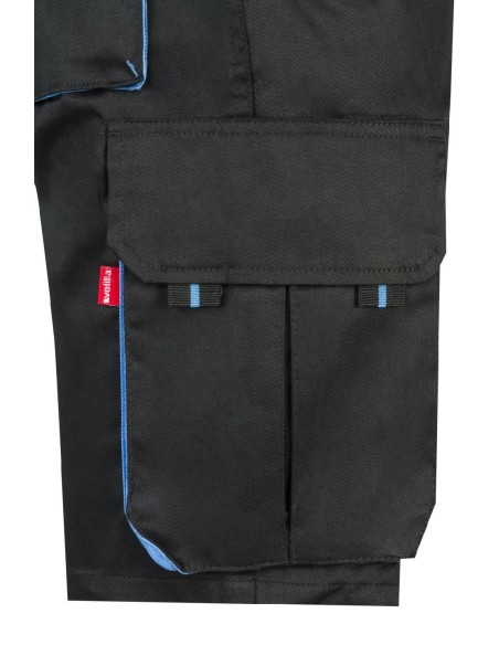 bermuda bicolor negro/celeste talla 48