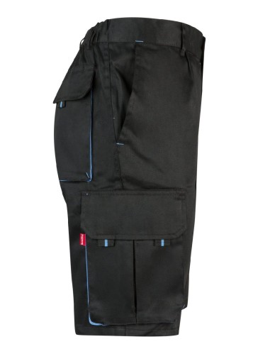 bermuda bicolor negro/celeste talla 48