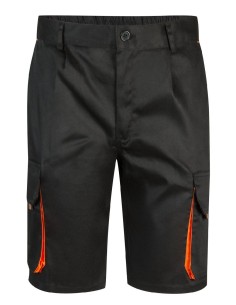 bermuda bicolor negro/naranja talla 38