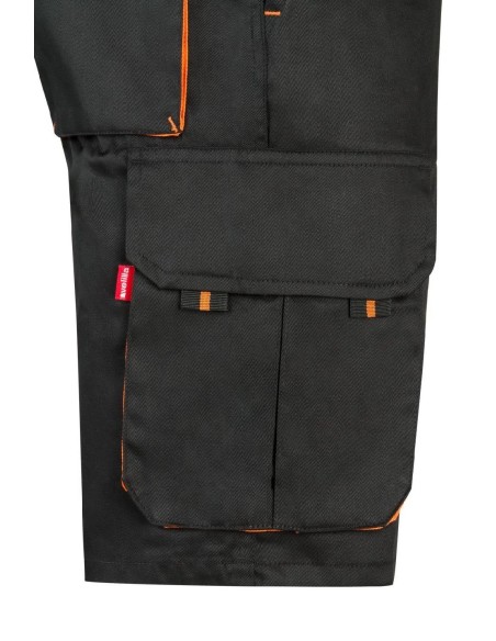 bermuda bicolor negro/naranja talla 38