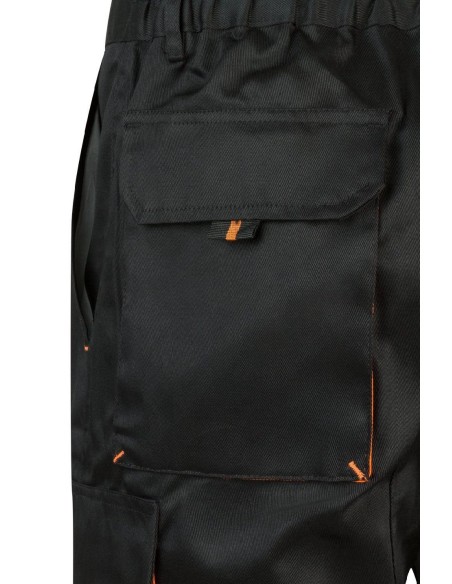 bermuda bicolor negro/naranja talla 38