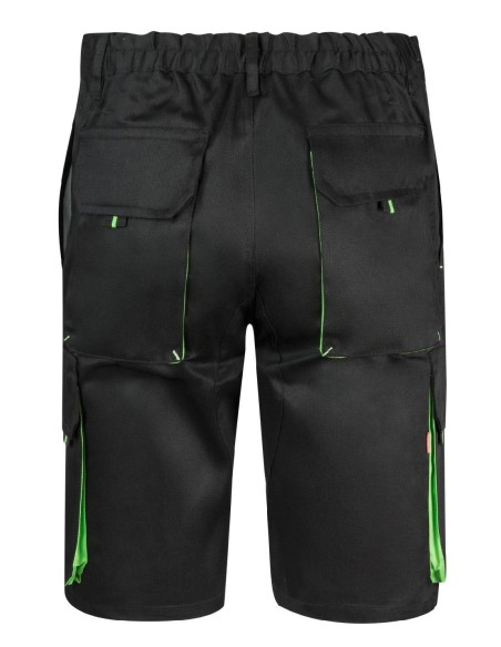 bermuda bicolor negro/verde lima talla 38