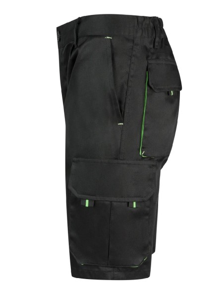 bermuda bicolor negro/verde lima talla 38