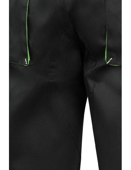 bermuda bicolor negro/verde lima talla 44