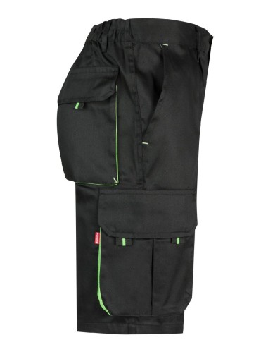 bermuda bicolor negro/verde lima talla 44