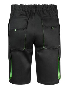 bermuda bicolor negro/verde lima talla 48 2